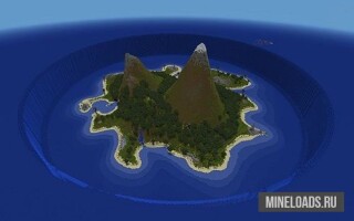Карта на выживание Castaway The Lonely Island для Майнкрафт 1.13.2
