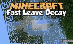 Мод Fast Leaf Decay для Майнкрафт 1.14.2